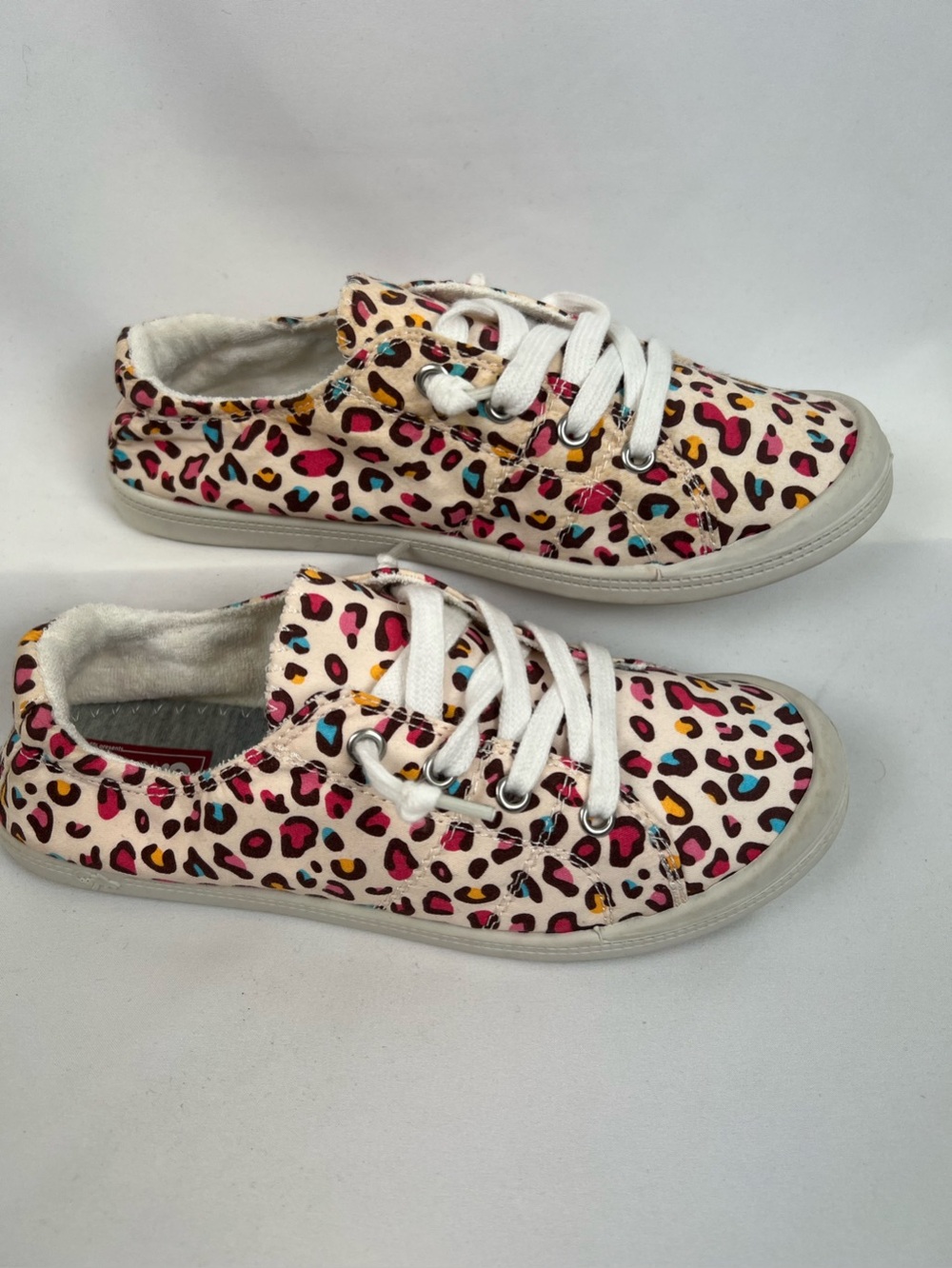POP Girls Rainbow Leopard Sneakers Size 5